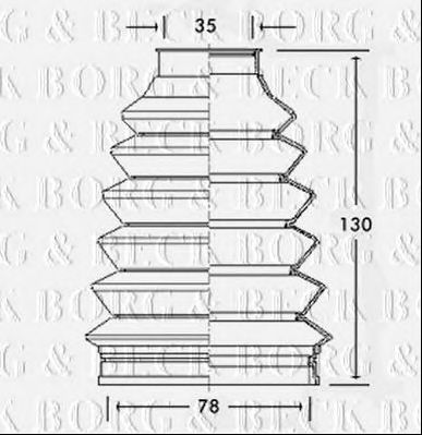 BORG & BECK bcb2340 -  Пыльник, приводной вал